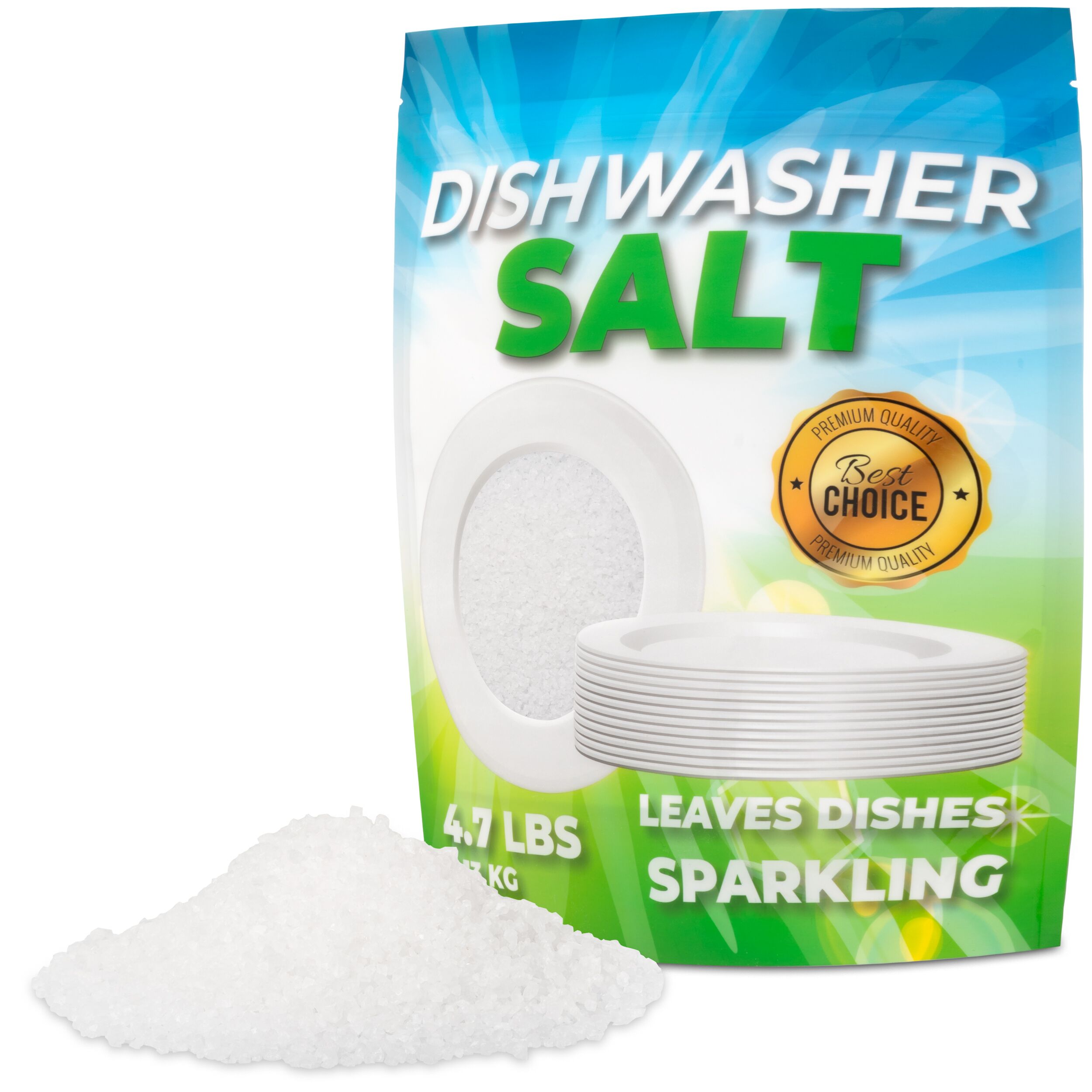 Dishwasher Salt - 4.7 lbs Premium Good Habit Brand - Soft Water Supply